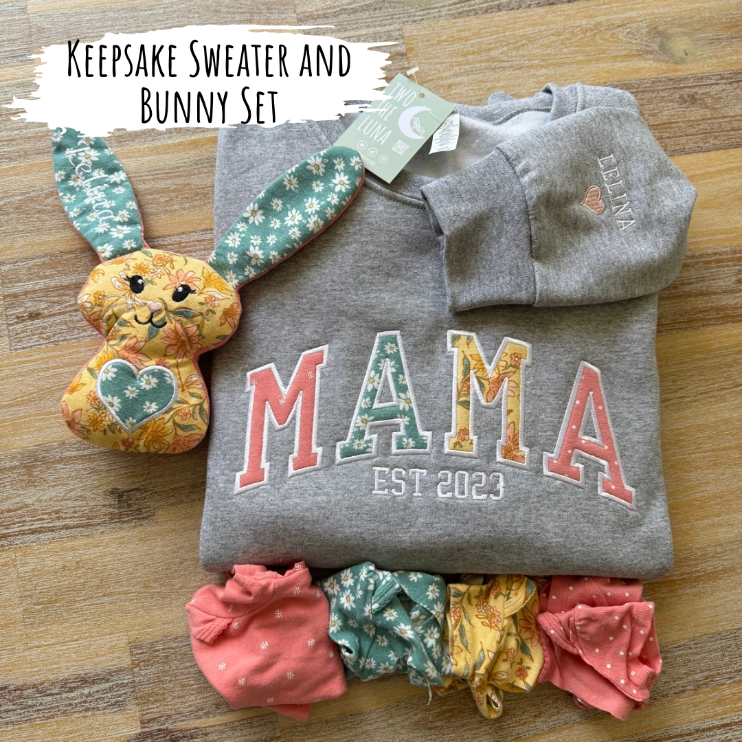 Custom Keepsake Sweater & Bunny SET